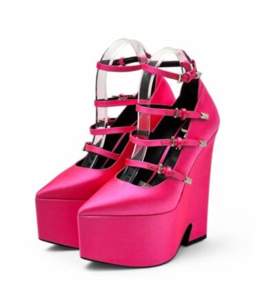 Versace - Tempest Satin Platform Pumps