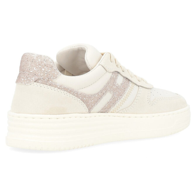 Hogan H630 Sneaker – Light Beige with Glitter Accents - Afbeelding 4