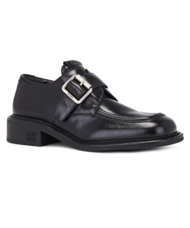 Miu Miu Leather Buckle Loafers