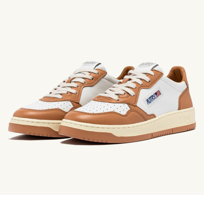 Autry Medalist Low Bicolor - White/Dark Orange - Afbeelding 2