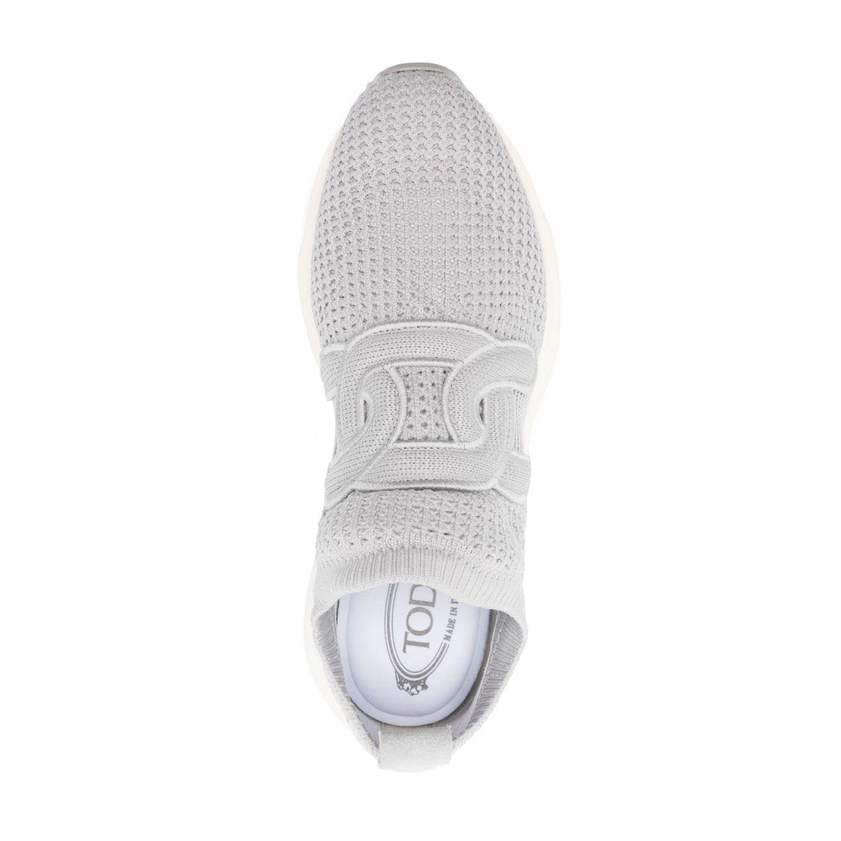TOD'S Knit Sock Sneaker – Light Grey 4 TOD'S Knit Sock Sneaker – Light Grey - Image 4