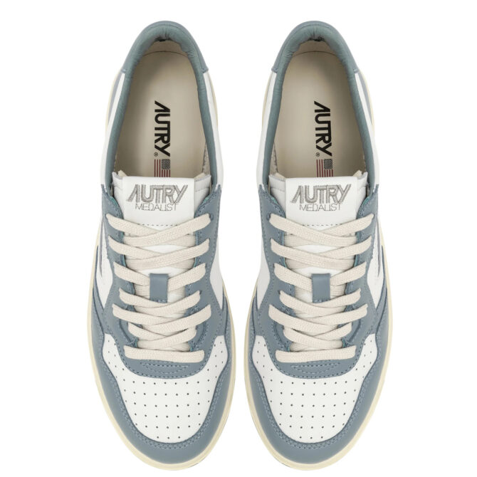 Autry Medalist Low Sneakers White-Light Blue Leather - Image 3