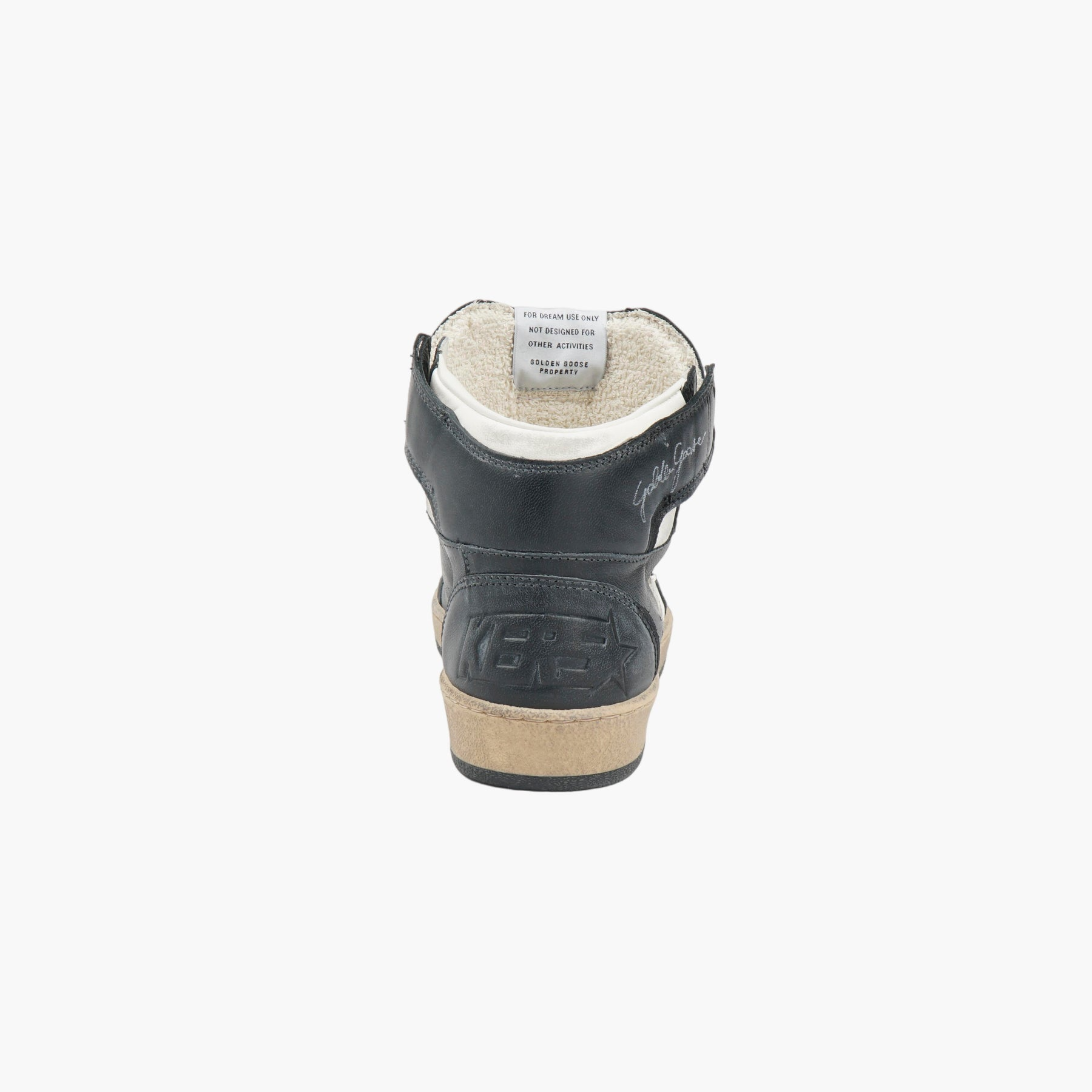 Golden Goose Sky-Star – Black High-Top Sneaker with White Star and Gold Branding 3 Golden Goose Sky-Star – Black High-Top Sneaker with White Star and Gold Branding - Image 3