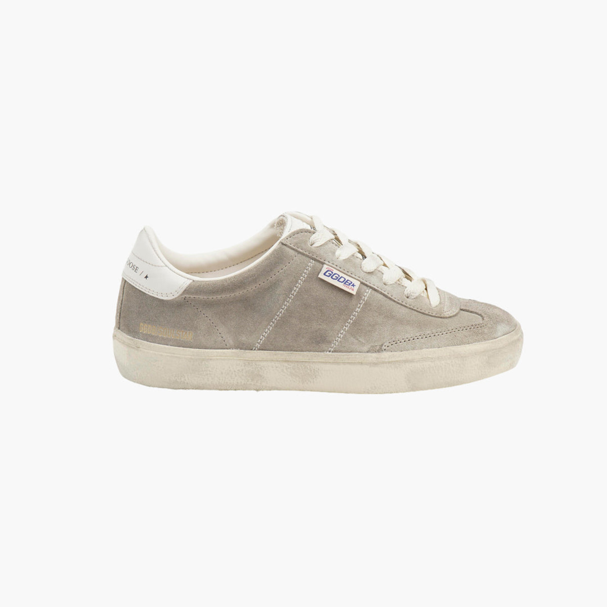 Golden Goose Super-Star – Grey Distressed Sneaker with White Accents 1 Golden Goose Super-Star – Grey Distressed Sneaker with White Accents
