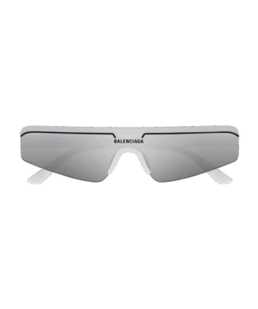 Balenciaga 002 White Silver Sunglasses BB0003S
