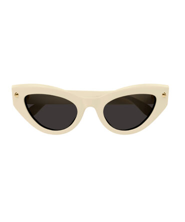 Home 1 Alexander Mcqueen 003 Ivory Ivory Grey Sunglasses AM0407S
