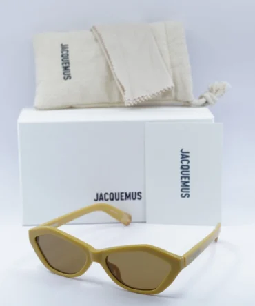 Jacquemus Banana Matt Gold Brown Sunglasses BAMBINO